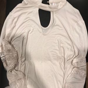 Xhilaration light pink lace long sleeve